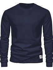 preiswerte Herrengolfkleidung-Herren Pullover Sweatshirt Rote Dunkelmarine Blau Langarm Shirt Golfkleidung, Kleidung, Outfits, Kleidung