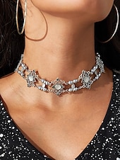 voordelige Accessoires voor dames-Vintage gothic choker ketting met parel- en filigraandetails - elegante statement sieraden voor cosplay, kostuumfeesten en speciale gelegenheden
