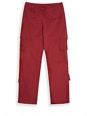 preiswerte Cargohose für Damen-Damen Cargo-Hosen Weites Bein Hosen Hose Aktiv Streetwear Lässig Volle Länge Mittlere Taille Einfach Reißverschluss Tasche Mehrere Taschen Atmungsaktivität Bequem Mikroelastisch Outdoor Straße