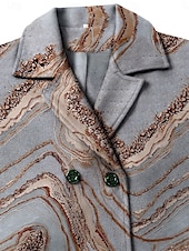 voordelige 3D Jassen-Dames Winterjas Jas Mantel / capes Winddicht Houd Warm Zak Casual Street Style Kleurgradatie Vakantie Werk Straat Alledaagse kleding Enkele rij knopen Strijkijzer Ruim Passend Lange mouw bovenkleding
