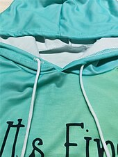 abordables Sudadera-Sudadera con capucha para mujer, sudadera con capucha con estampado de gato para uso diario, informal, de manga larga, microelástica, cómoda, transpirable, de tejido suave para otoño e invierno