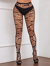 cheap Halloween Accessories-Women&#039;s Sexy Black Web Fishnet Tights – Halloween-Themed Sheer Pantyhose for Cosplay or Party