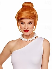 זול פאות זוגיות-wilma flintstone פאות קרנבל קוספליי מסיבת פאות