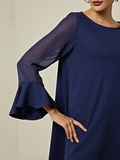 economico camicie, top e camicette-camicetta in maglia con polsini svasati patchwork modal