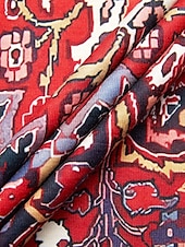 ieftine tricou boho-Pentru femei Tricou Cămașă Henley Floral Epocă Έθνικ Zilnic De Bază Lungime Manșon 3/4 În V Topuri obișnuite Concediu Sfârșit de săptămână Nasturi Imprimeu Roșu-aprins Mov Trifoi Kaki Gri Toamna iarna