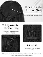 economico Code-A cordoncino Code Soffice / Naturale / Facile da indossare Capelli sintetici Pezzo di capelli Estensione capelli Riccio 24 pollici Feste / Da sera / Festa / Serata