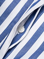 cheap Casual Dress-Cotton Stripe Button Up Maxi Shirt Dress