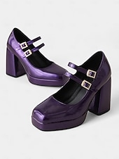 ieftine Tocuri platformă-pantofi de damă retro din piele artificială lăcuită, groși, Mary Jane, cu bretele duble – pantofi cu toc bloc la modă pentru ținute de petrecere sau casual de inspirație vintage