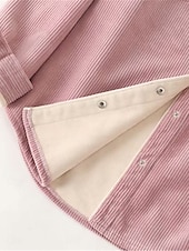 billiga Puffers &amp; Parka-Dam Sherpajacka Shacket Håller värmen Andningsfunktion Knappar Ficka Mönster Ledigt Rutig Semester Gata Dagliga kläder Utekväll Enkelknäppt Normal Nedvikt Normal Långärmad Ytterkläder Rodnande Rosa