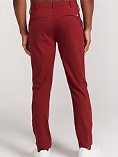baratos Chinos-Homens Social Calças chinês Botões Bolsos Tecido Conforto Formal Festa Trabalho Moda Estilo Clássico Preto Branco Micro-Elástica