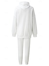 cheap Women&#039;s Tracksuit-Comfry Fleece Women&#039;s Sweatshirt Hoodie Warm Long Sleeve Hooded Black Spring Fall