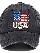 abordables Casquette de baseball pour homme-Homme Casquette de Baseball Chapeau de soleil Casquette Noir Marine foncé Coton Ajustable Mode Usage quotidien Festival Graphic Motif Drapeau National Décontracté / Quotidien