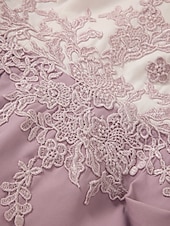 abordables Monos de mamá-Mono de dos piezas  Pantalón madre de la novia invitada formal elegante fiesta V cuello longitud al tobillo crepé encaje manga 3/4 con aplicaciones color bloque talla personalizada gratuita