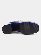 ieftine Tocuri platformă-pantofi de damă retro din piele artificială lăcuită, groși, Mary Jane, cu bretele duble – pantofi cu toc bloc la modă pentru ținute de petrecere sau casual de inspirație vintage