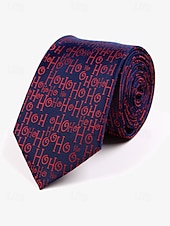 abordables Accesorios navideños-Corbatas para hombre con motivos navideños y patrones festivos de árboles: accesorios para fiestas navideñas y ropa formal de invierno