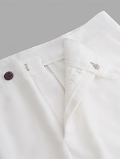economico Sottile-Per uomo pantaloni della tuta Pantaloni Pantaloni con pieghe Pantaloni da completo Cerniera Bottoni Tasche Liscio Comfort Traspirante Lunghezza intera Matrimonio Attività commerciale Informale Di