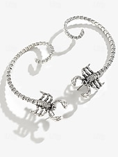 billige Halloween-tilbehør-edgy scorpion ear cuff – clip-on øredobber i gotisk punkstil for kvinner og menn, halloween og kostymesmykker