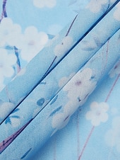 abordables Robes décontractées-Femmes Robe maxi Robe trapèze Élégant Quotidien Date Coupe régulière Fleuri Col en V Bleu Été