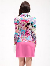 cheap Polos &amp; Quarterzips-Women&#039;s Golf Polo Shirt Pink Long Sleeve Top Ladies Golf Attire Clothes Outfits Wear Apparel