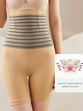 cheap Thigh Slimmers-Women's  High Waist Flat Panties Seamless Body Shaping Boxers  Safety Shorts Slimming Underwear Home Outfits