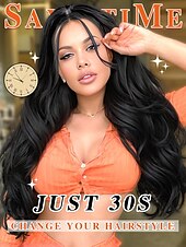 economico Code-A cordoncino Code Soffice / Naturale / Facile da indossare Capelli sintetici Pezzo di capelli Estensione capelli Riccio 24 pollici Feste / Da sera / Festa / Serata