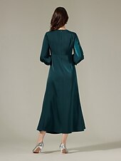 levne Party šaty-saténové tmavě zelené twist elegantní módní maxi společenské šaty