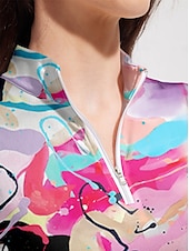 cheap Polos &amp; Quarterzips-Women&#039;s Golf Polo Shirt Pink Long Sleeve Top Ladies Golf Attire Clothes Outfits Wear Apparel
