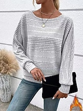preiswerte Damen Einfache Oberteile-Damen Tunika elegant stylisch Fledermausärmel Langarm normale Oberteile U-Boot-Ausschnitt Arbeit rot blau khaki grau Frühling Herbst Winter