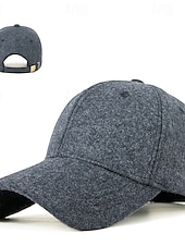 お買い得  メンズ ベースボールキャップ-男性用 ベースボールキャップ 日よけ帽 トラッカーハット ブラック ライトグレー ポリエステル ファッション カジュアル ストリート 日常 純色 保温 フリースライナーつき 調整可能 防風
