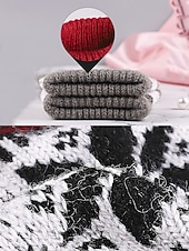 Недорогие Женские перчатки-зимние вязаные перчатки с рисунком «Рождественская снежинка» — теплые и уютные красные праздничные перчатки для женщин и мужчин — идеально подходят для холодной погоды и праздничных нарядов