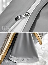 baratos Coleção de elite-Conjunto de cama com capa de edredom de 4 peças, 100% algodão orgânico, tecido macio e respirável, inclui capa de edredom e fronhas para um sono confortável