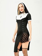 cheap Women&#039;s Costumes-Nun Dress Headpiece Adults&#039; Women&#039;s Punk &amp; Gothic Party Carnival Easy Carnival Costume
