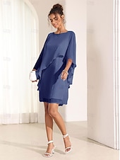 economico Abiti da festa-abito da donna manica a pipistrello chic rosa pastello scollo rotondo vestibilità comoda leggero casual moda estiva lunghezza sopra il ginocchio