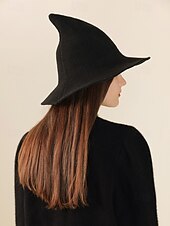 cheap Halloween Accessories-Women&#039;s Witch Hat – Knitted Pointed Halloween Costume Hat for Cosplay and Party Wear