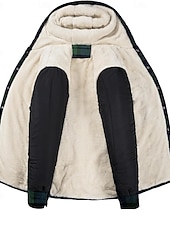 economico Giubbotti e cappotti da uomo-Per uomo Giacca da camicia Giacca con cappuccio Shacket Giacca in pile di flanella Esterno Da tutti i giorni Caldo Tasche Con cappuccio Autunno Inverno Scozzese a quadri Di tendenza Streetwear Bavero