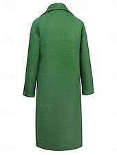 preiswerte Wintermäntel-Damen Wintermantel Mantel Umhang / Umhänge Windundurchlässig warm halten Tasche Brautkleider schlicht Streetstyle Glatt Urlaub Arbeit Strasse Freizeitskleidung Einreihiger Verschluss Umlegekragen