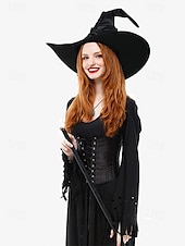 abordables Accesorios de Halloween-Sombrero de bruja de Halloween con decoración de araña: sombrero puntiagudo negro para cosplay, fiestas de disfraces y eventos de Halloween