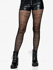 cheap Halloween Accessories-Women&#039;s Sexy Black Web Fishnet Tights – Halloween-Themed Sheer Pantyhose for Cosplay or Party
