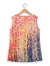 cheap Graphic shop Tank tops &amp; Camis-Women&#039;s Camisole Tank Top Mosaic Stained Glass Print Sleeveless V-Neck Summer Casual Beach Multi-Color Red Blue Green Flowy Relaxed Fit Clothing Apparel