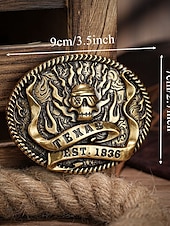 abordables Ceintures pour homme-Homme Boucle de ceinture Boucle Argent Bronze Alliage Style vintage Rétro Vintage Fantôme Texas du quotidien Célébrations religieuses