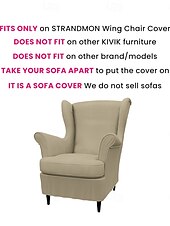 billiga Sofföverdrag-Vinge stol överdrag bomull twill fåtölj överdrag regular fit med armstöd maskintvättbar