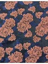 abordables VERT-Robe de soirée en A verte brocart floral élégante tenue formelle longueur complète manches 3/4 décolleté en V poche en satin avec imprimé robe invitée de mariage