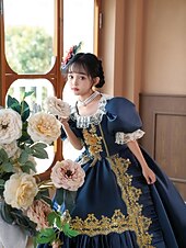 levne Šaty-gotický Cosplay Lolita Rokoko Šaty Kostým na Večírek Maškarní Princeznovské Shakespeare Pevná barva Plesové šaty Maškarní kostým Dívčí Královský Vánoce předvečer Všech svatých Karneval Párty