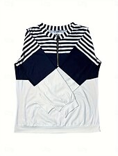 abordables Sudadera-Sudadera de mujer a rayas para uso diario, con cremallera, informal, cuello redondo, manga larga, microelástica, otoño e invierno, cómoda, transpirable, tejido suave