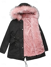 Dame Parkas Hold Varm Pustende Glidelås Lomme Pelskrage Fleece Lined Fritid عادي Feriereise Gate Dagligdagstøy Ut på byen Glidelås Normal Hettegenser Normal Langermet Yttertøy Svart Rosa Rød Høst billige Vinter Parka-Dame Parkas Hold Varm Pustende Glidelås Lomme Pelskrage Fleece Lined Fritid عادي Feriereise Gate Dagligdagstøy Ut på byen Glidelås Normal Hettegenser Normal Langermet Yttertøy Svart Rosa Rød Høst