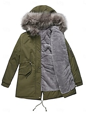 Dame Parkas Hold Varm Pustende Glidelås Lomme Pelskrage Fleece Lined Fritid عادي Feriereise Gate Dagligdagstøy Ut på byen Glidelås Normal Hettegenser Normal Langermet Yttertøy Svart Rosa Rød Høst billige Vinter Parka-Dame Parkas Hold Varm Pustende Glidelås Lomme Pelskrage Fleece Lined Fritid عادي Feriereise Gate Dagligdagstøy Ut på byen Glidelås Normal Hettegenser Normal Langermet Yttertøy Svart Rosa Rød Høst