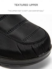 baratos Botas de neve e inverno-botas de neve femininas de inverno azul marinho com forro de pele sintética – botas quentes à prova d&#039;água e antiderrapantes