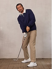 olcso Férfi golfruházat-Férfi Pulóver pulóver Fekete Sötétkék Stétszürke Hosszú ujj Felsők Golf Attire Ruházat Felszerelések Viselés Ruházat