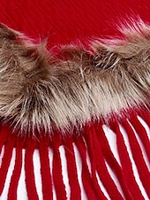billiga Rycker på axlarna &amp; uddar-Dam Mantel / kappor Utomhus Gata Dagliga kläder Höst Vinter Normal Täcka Normal Håller värmen Andningsfunktion Stylish Ledigt Jacka Långärmad Slät Tofs Faux Fur Trim Rubinrött Aprikos Kaffe