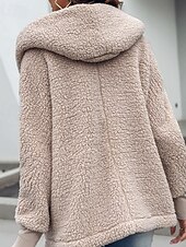 abordables Chaquetas-Mujer Abrigo de invierno Chaqueta casual Exterior Calle Ropa Cotidiana Otoño Invierno Regular Abrigo Ajuste regular Mantiene abrigado Transpirable Elegante Casual Chaquetas Manga Larga Color sólido